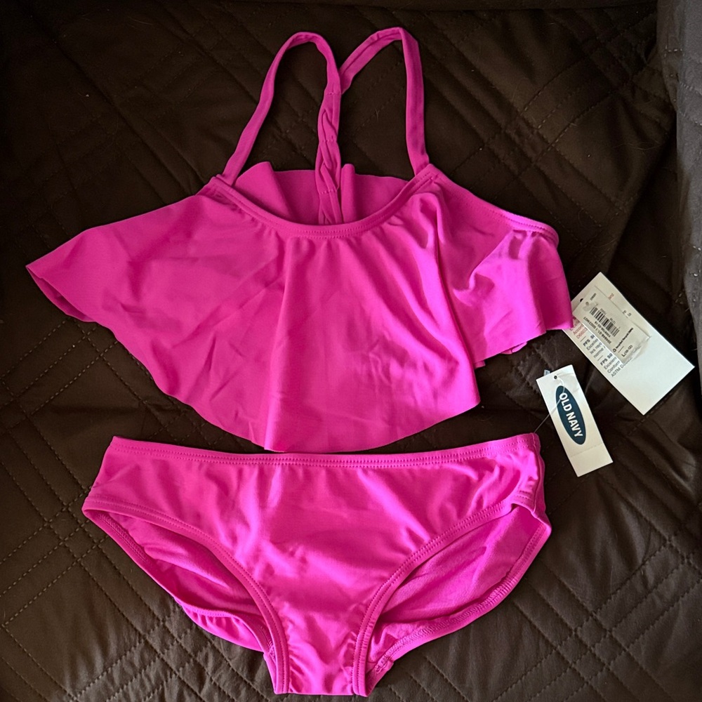 Old Navy Bright Pink Swimwear Set